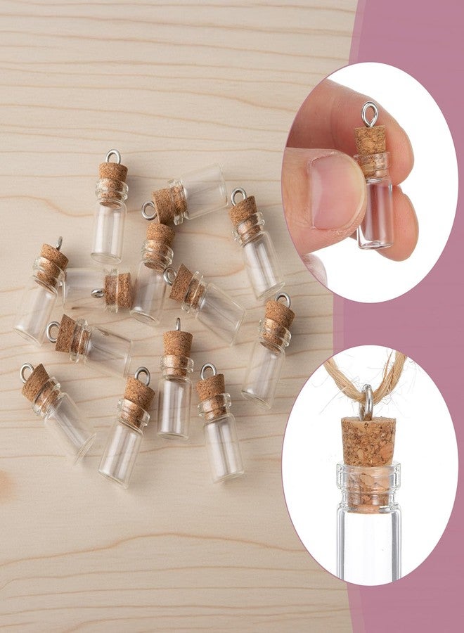 Zelphvt 20 Pcs Mini Glass Bottles with Cork 1ml Capacity Clear Tiny Glass Bottles Wishing Message Bottle DIY Art Craft Storage Small Jars for Home and Holiday Party Decoration - Image 3